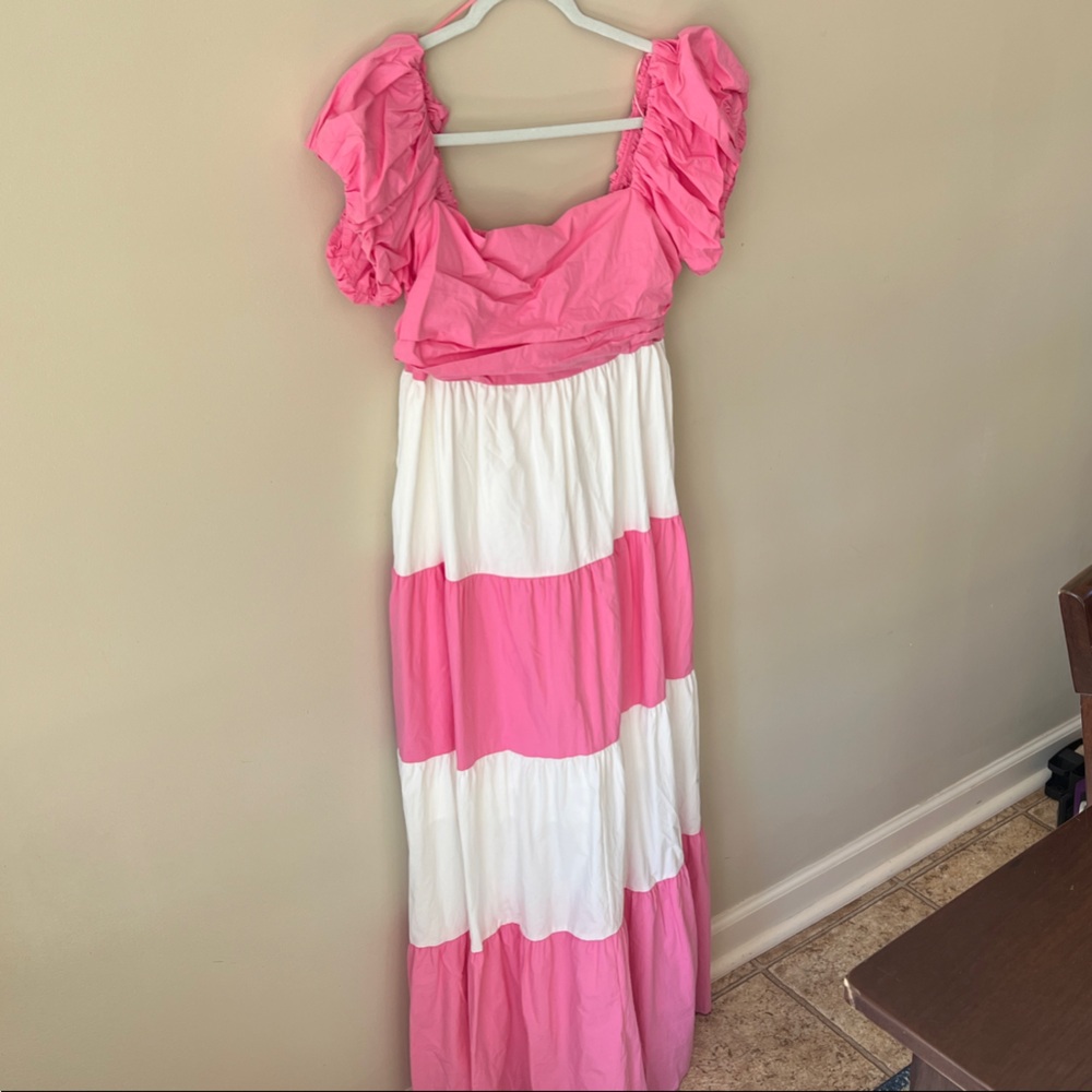 Peach Love California Vibrant Pink Dress